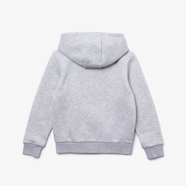 Lacoste SPORT Tennis Zippered Fleece Sweatshirt Dětské - Mikiny Šedé / Tmavě Blankyt Blankyt | CZ-gk